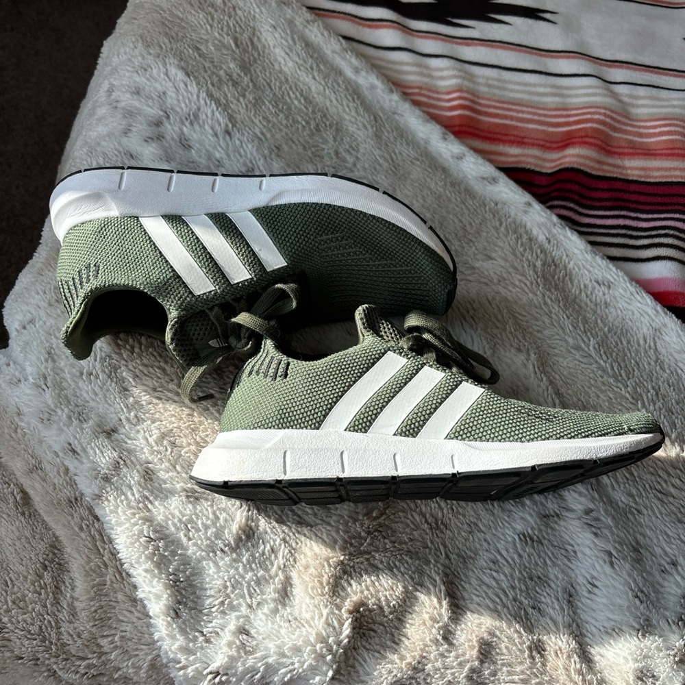 Green and White Sneakers